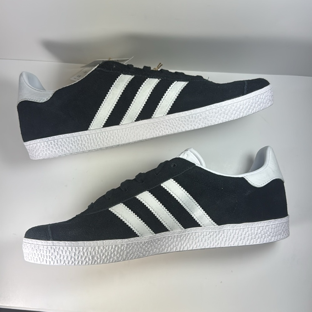 Adidas Gazelle Black and White Sneakers Size 7Y Big Kid Sneakers Shoes - Picture 7 of 12